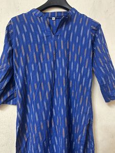 Ikkat Blue Kurti