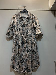 Patterned Shirt Dress