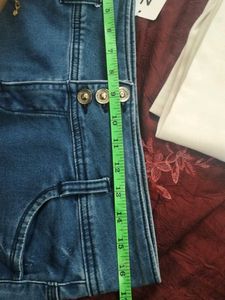 3/4th Length Blue Jeans