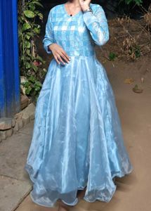 Elegant Blue Ethnic Gown