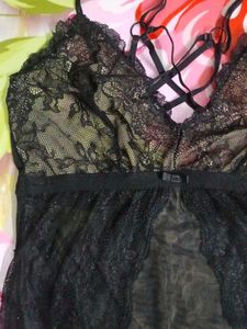 (1103)Black Lace Bodysuit