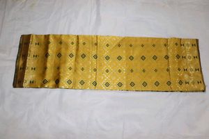 Yellow Silk Saree with Green Border