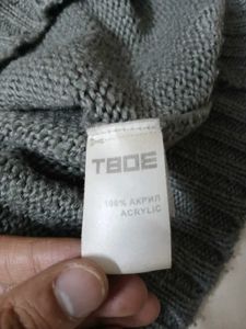 Made In Russia New Gray Embellished Sweater Top