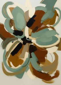 Modern abstract printed paintings on canvas