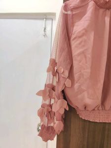 Peach Floral Top