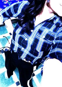 Crop Top Plaid Shirt