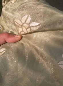 Organza Printed Tinsel  Frock