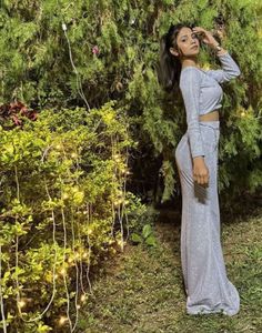 Stylish Silver Co-ord Set