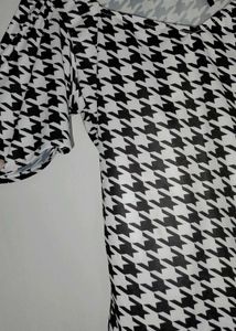 Houndstooth Print Top