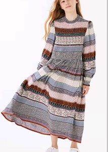Floral Stripe Maxi Dress