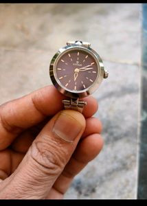 Titan Ocen Blue Dial &amp; Silver Chain Womens Watch