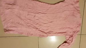 Pink Embroidered Kurtha Top