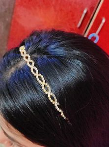 This Is a Golden Shiny Headband.