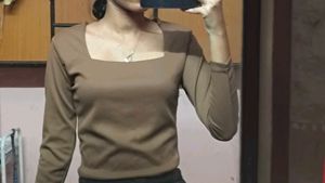 Square Neck Brown Top