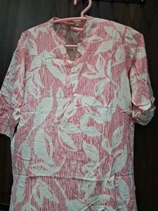 Floral Print Button-Up Tunic