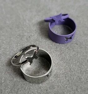 Butterfly Rings (Set of 2)