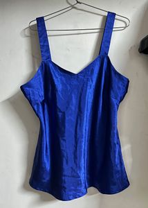 I M Selling Satin Blue Top