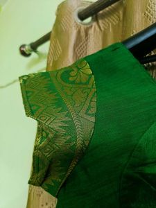 Green Cotton Saree💚
