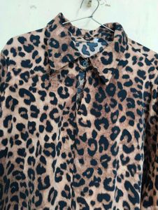 Leopard Print Tunic Top imported quality