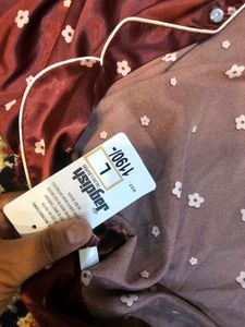 Brand New Satin Night Suit | Maroon Floral | Fits