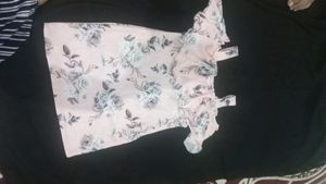 Brand New Flower Print Off Shoulder Top For Girls