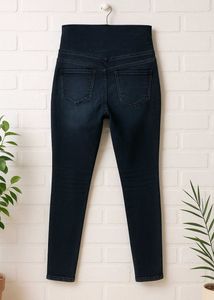 High-Waisted Dark Black Jeans