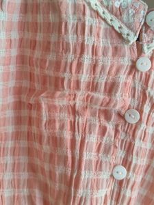 Cottage Core Check Crop Top With Embroidery