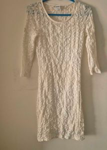 White Lace Bodycon  Dress