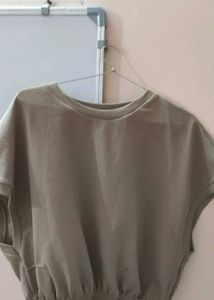 Brown  Cropped T-Shirt