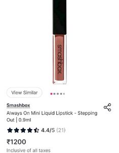 SMASHBOX Matte Liquid Lipstick “stepping Out”