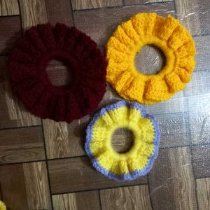 Colorful Handmade Scrunchies And Hairband