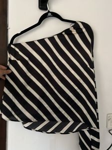 H&M Stripped One Shoulder Top