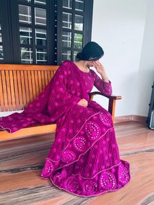 Magenta Heavy gown