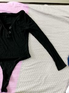 Black Long Sleeve Bodysuit
