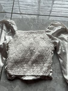 Satin Long Sleeve Top