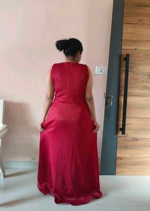 Red Sparkle Sleeveless Formal Dress
