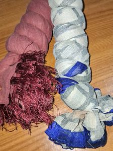 Elegant Dupatta Set 🤎💙🤍