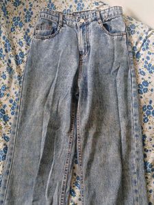 Wide Leg Wash Jeans