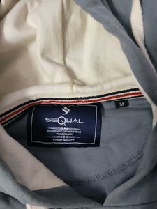 Grey And Off White Hoodie
