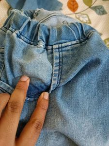 Blue Straight Low Waist Jeans