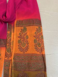 Elegant Pink Printed Dupatta