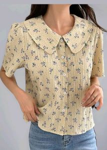 Floral Peter Pan Collar Blouse