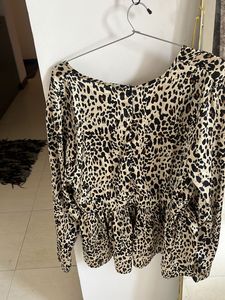 Leopard Print Top- Worn Only Once