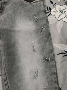 Grey Wash High Waist Jeans