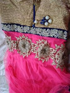 Pink &amp; Gold Ethnic Dress