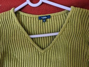 Olive Woolen Top