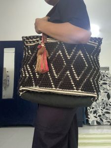 Boho Tote Bag with Tassel
