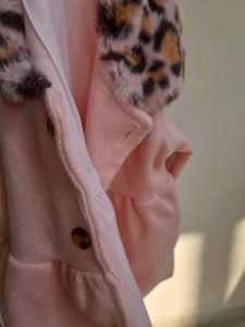 Cute Pink Leopard Print Coat