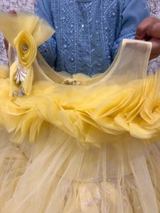Adorable Yellow Ruffled Dress