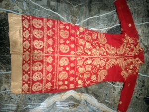 Red &amp; Gold Salwar Kameez Suit